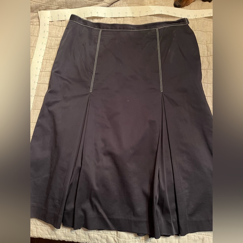Navy blue nautical style skirt